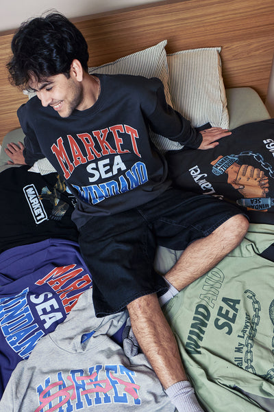 MARKET x WDS LOGO CREW NECK SWEAT SHIRT