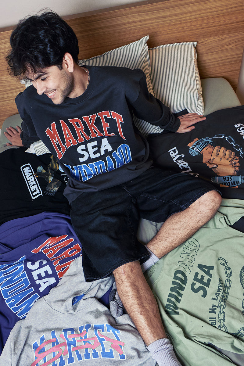 MARKET x WDS LOGO CREW NECK SWEAT SHIRT