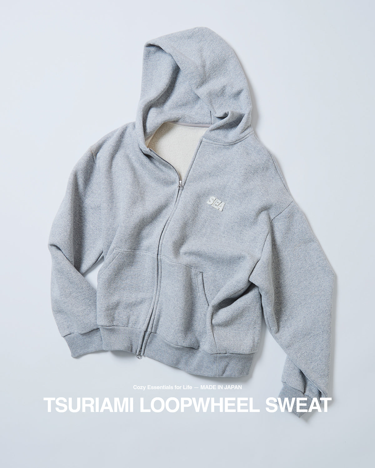 COZY TSURIAMI SWEAT ZIP-UP HOODIE – WIND AND SEA
