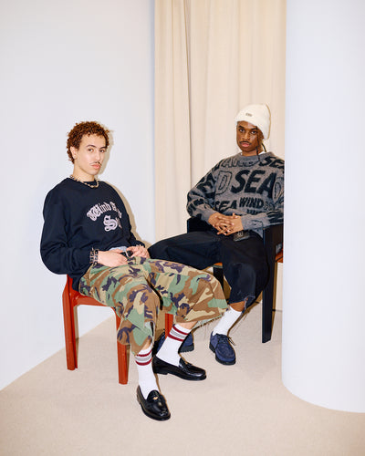 Satin Patch Crewneck Sweatshirt