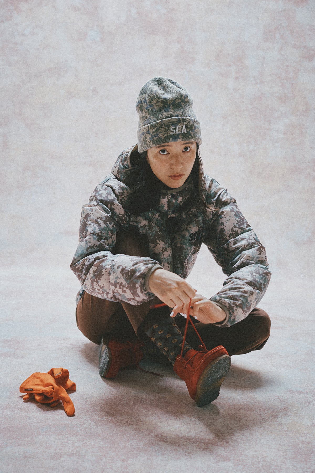 時雨　イベント限定カラー　ダブルシェル　Vヴィンテージロゴ TAION x WDS HOODED DOWN – WIND AND SEA