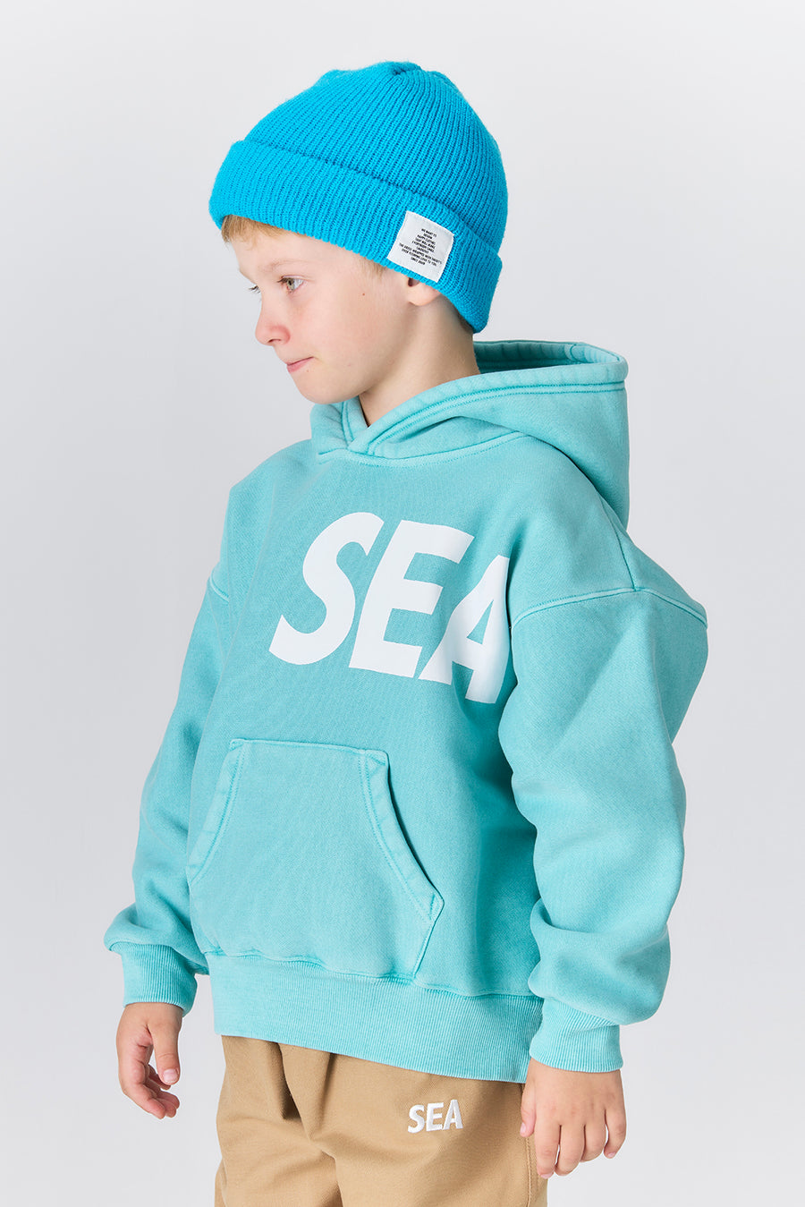 SMOOTHY x WDS SEA PIGMENT HOODIE / SAX