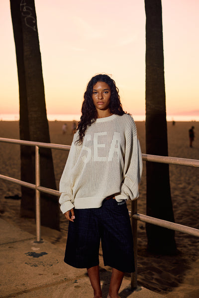 Plaid pattern denim half pants