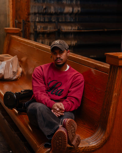 SCRIPT CREW NECK SWEATSHIRT