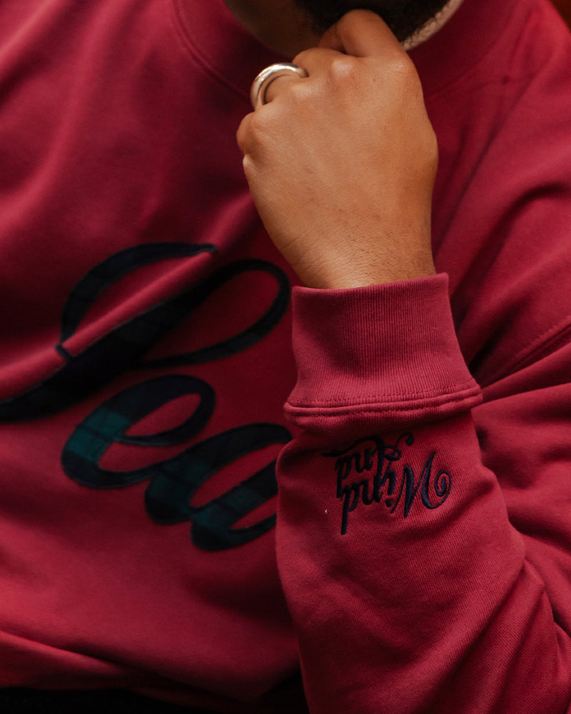 SCRIPT CREW NECK SWEATSHIRT