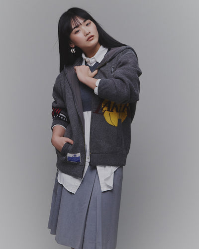 Jacquard Knit Hoodie