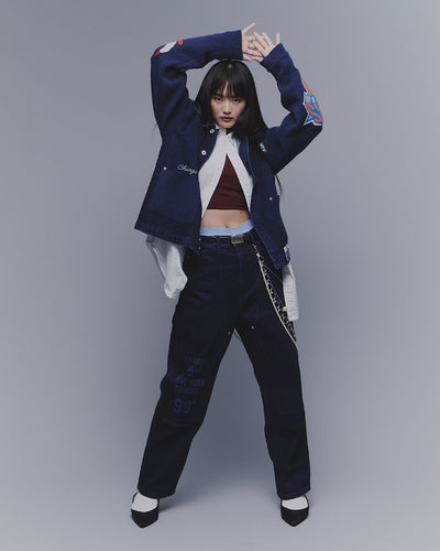 Jacquard Knit Combo Jacket