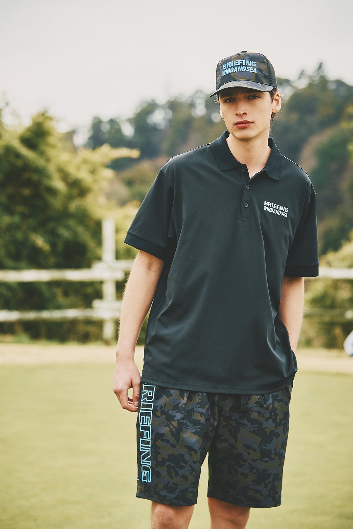 BRIEFING x WDS CAMO WIDE SHORTS – WIND AND SEA