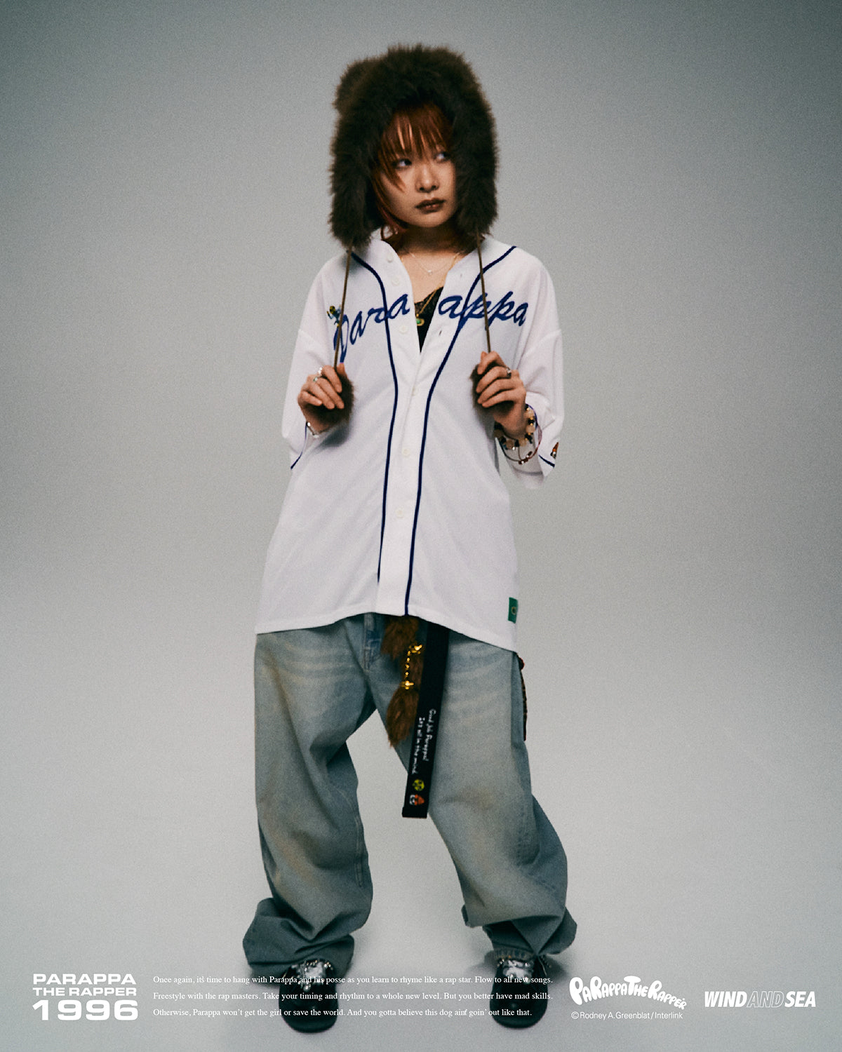 PARAPPA x WDS BLACK OBI BELT – WIND AND SEA