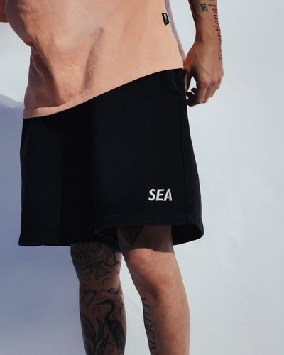 SULFUR DYEING LOGO HALF PANTS