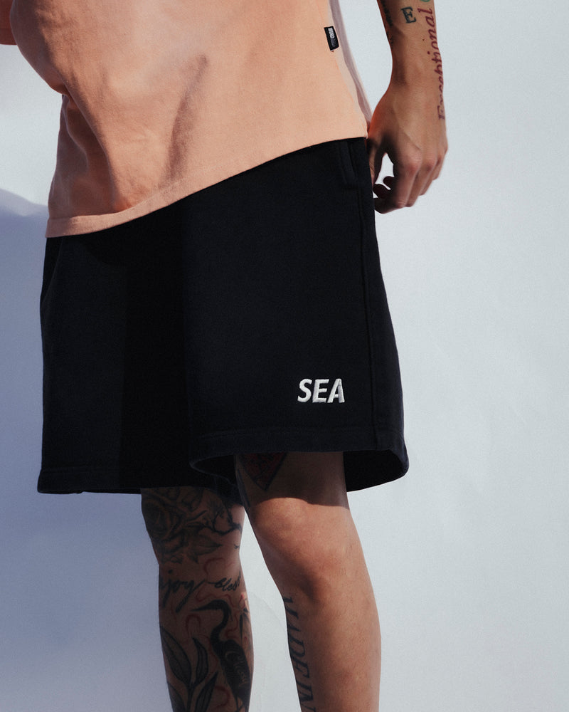 SULFUR DYEING LOGO HALF PANTS