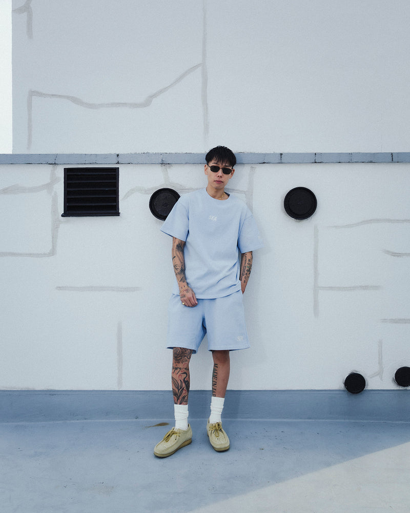 SULFUR DYEING LOGO HALF PANTS