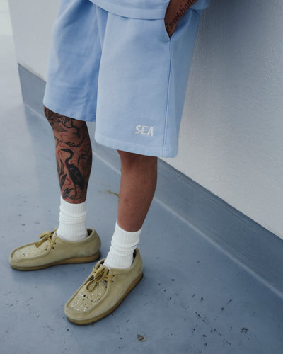 SULFUR DYEING LOGO HALF PANTS