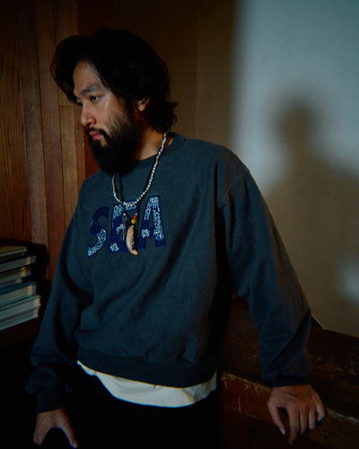 Bandana Patchworked SEA Crewneck Sweatshirt