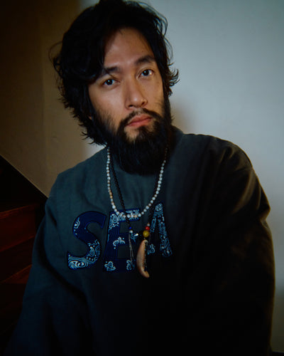 Bandana Patchworked SEA Crewneck Sweatshirt