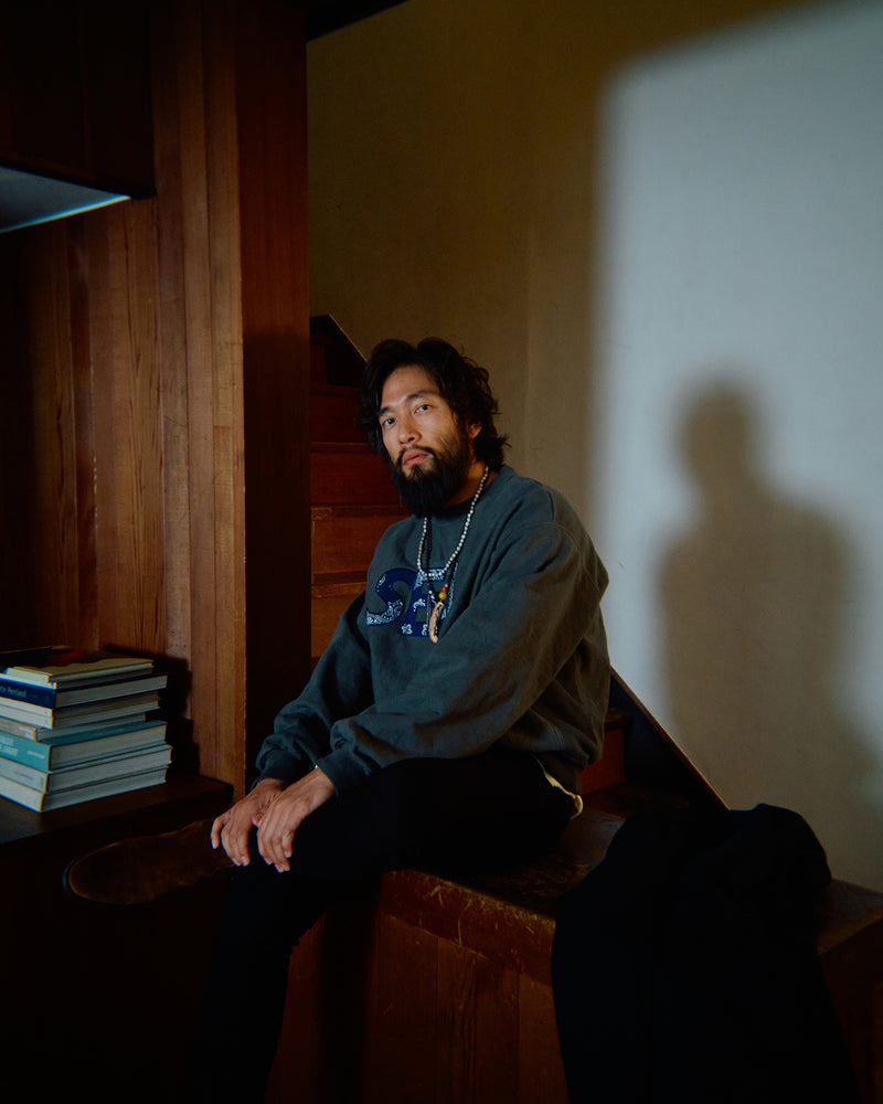 Bandana Patchworked SEA Crewneck Sweatshirt