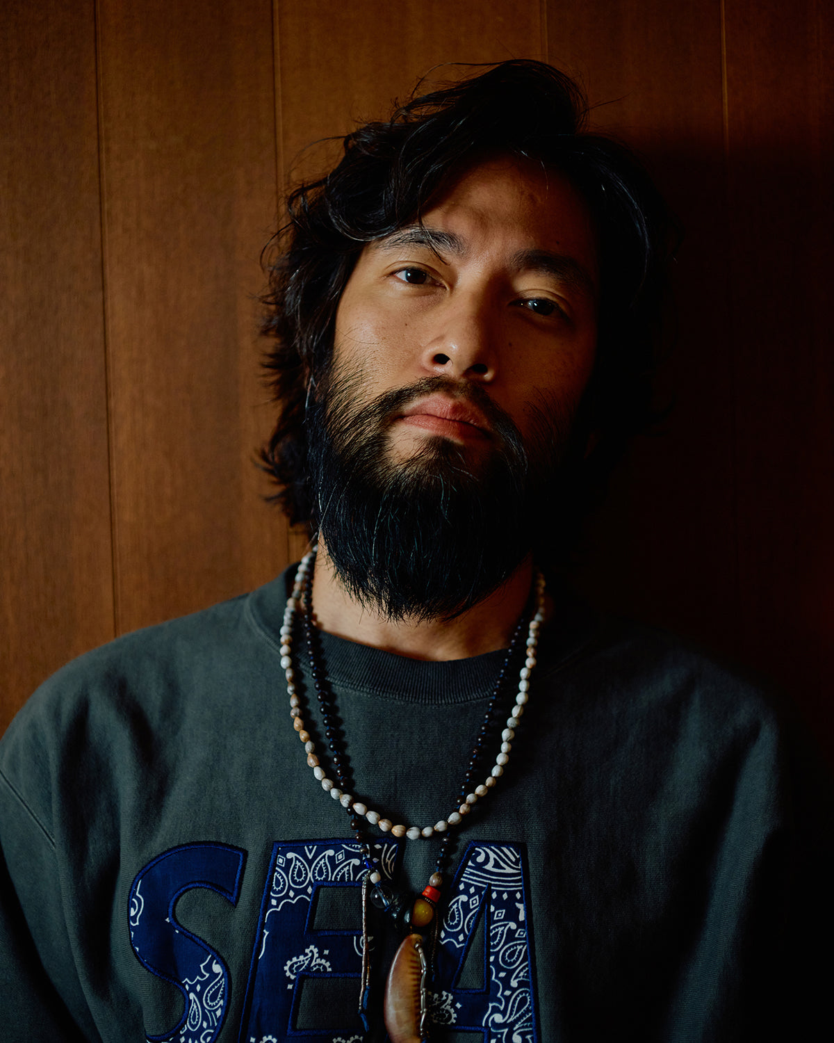 Bandana Patchworked SEA Crewneck Sweatshirt