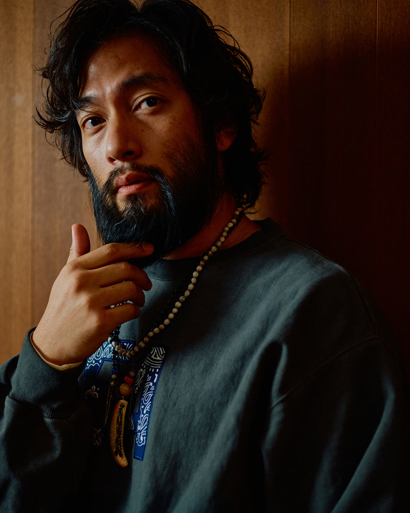 Bandana Patchworked SEA Crewneck Sweatshirt