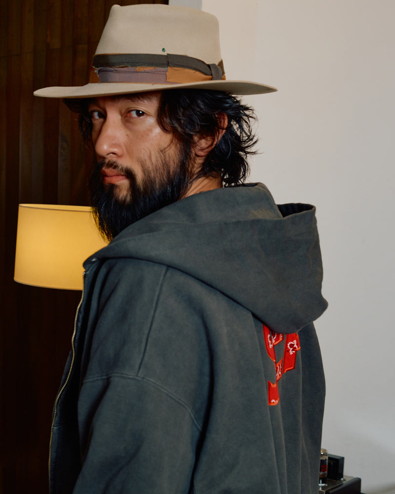 Bandana Patchworked SEA Zip Up Sweatshirt