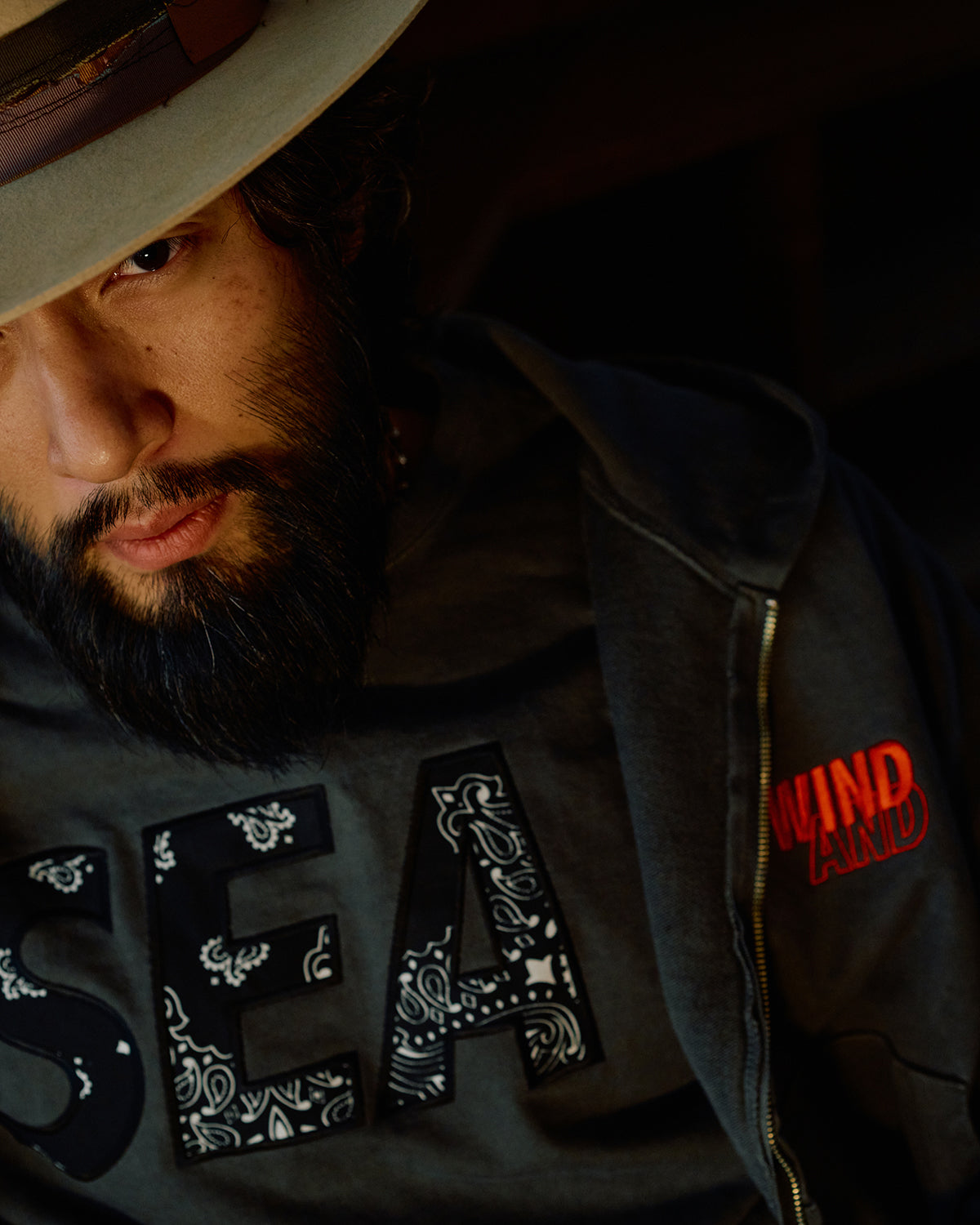 Bandana Patchworked SEA Zip Up Sweatshirt – WIND AND SEA