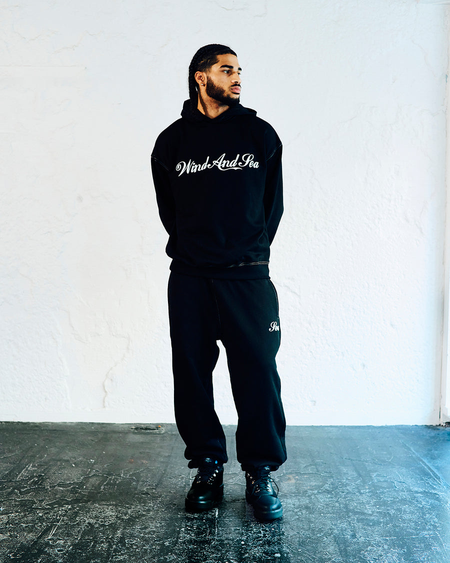 STITCH LOGO SWEATPANT / BLACK