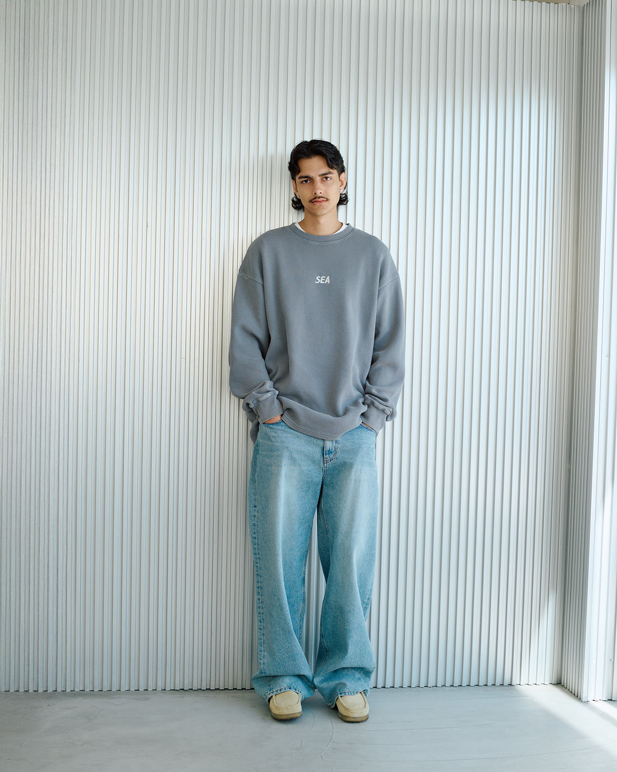 HEAVY WAFFLE L/S TEE