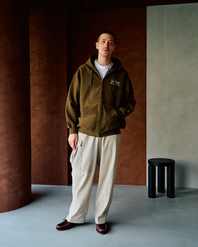 Brushed Zip Up Sweatshirt