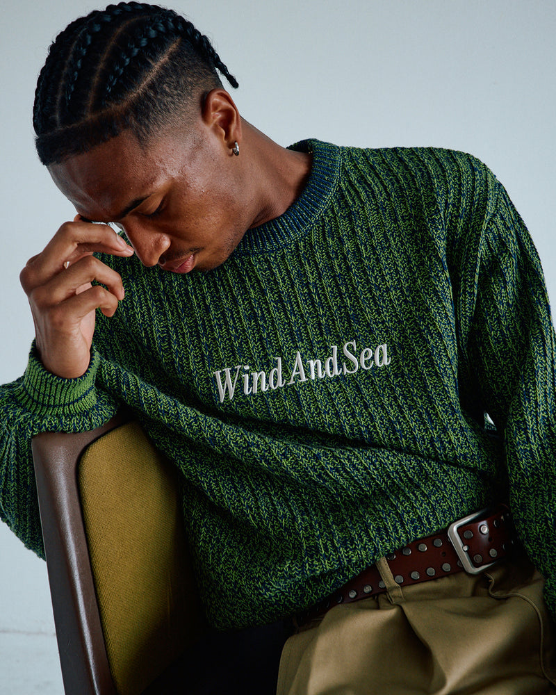 Cotton volume knit sweater