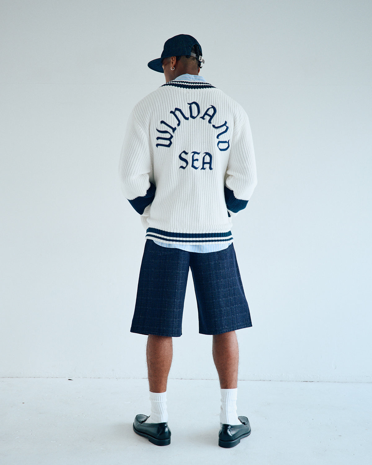 Patch tilden knit cardigan