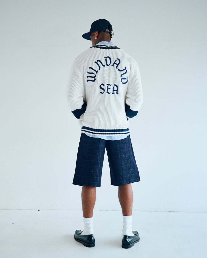 Patch tilden knit cardigan