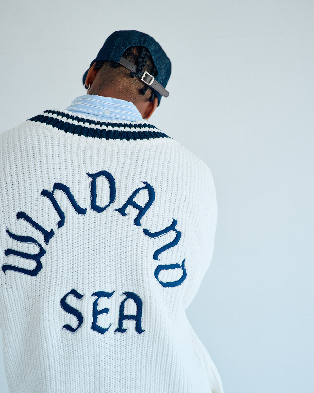 Patch tilden knit cardigan