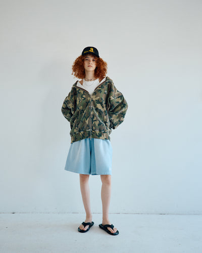 SULFUR DYEING LOGO HALF PANTS