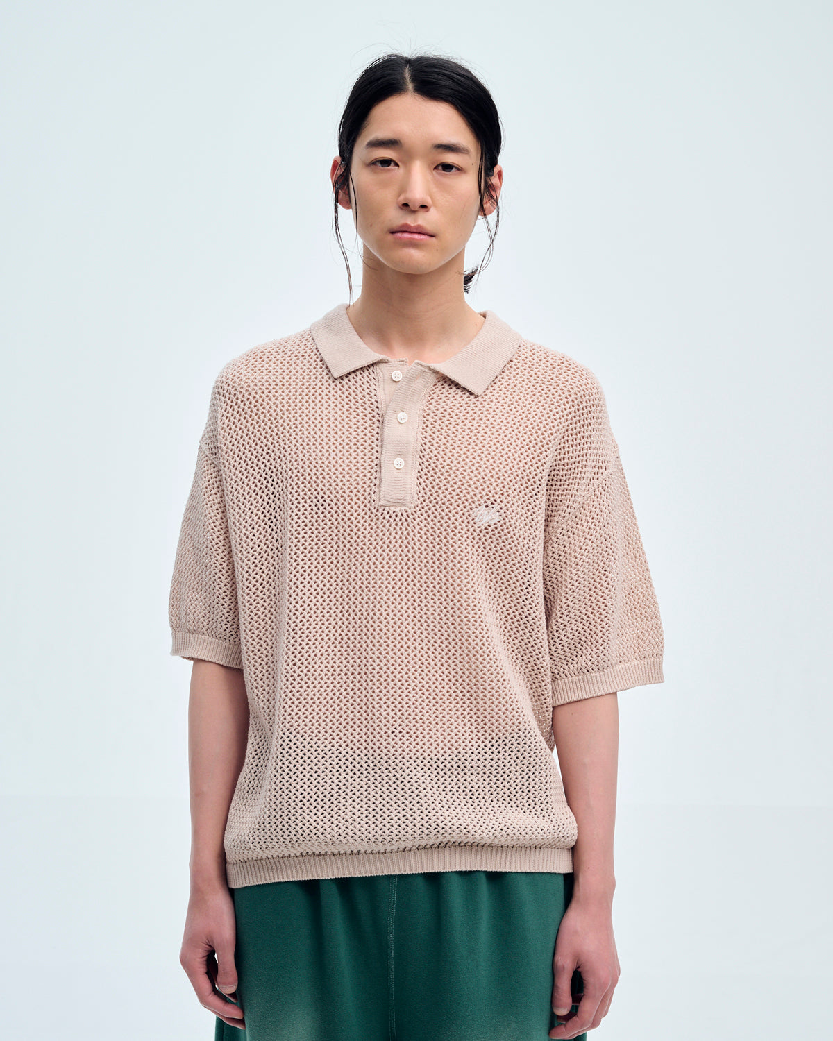 MESH KNIT POLO