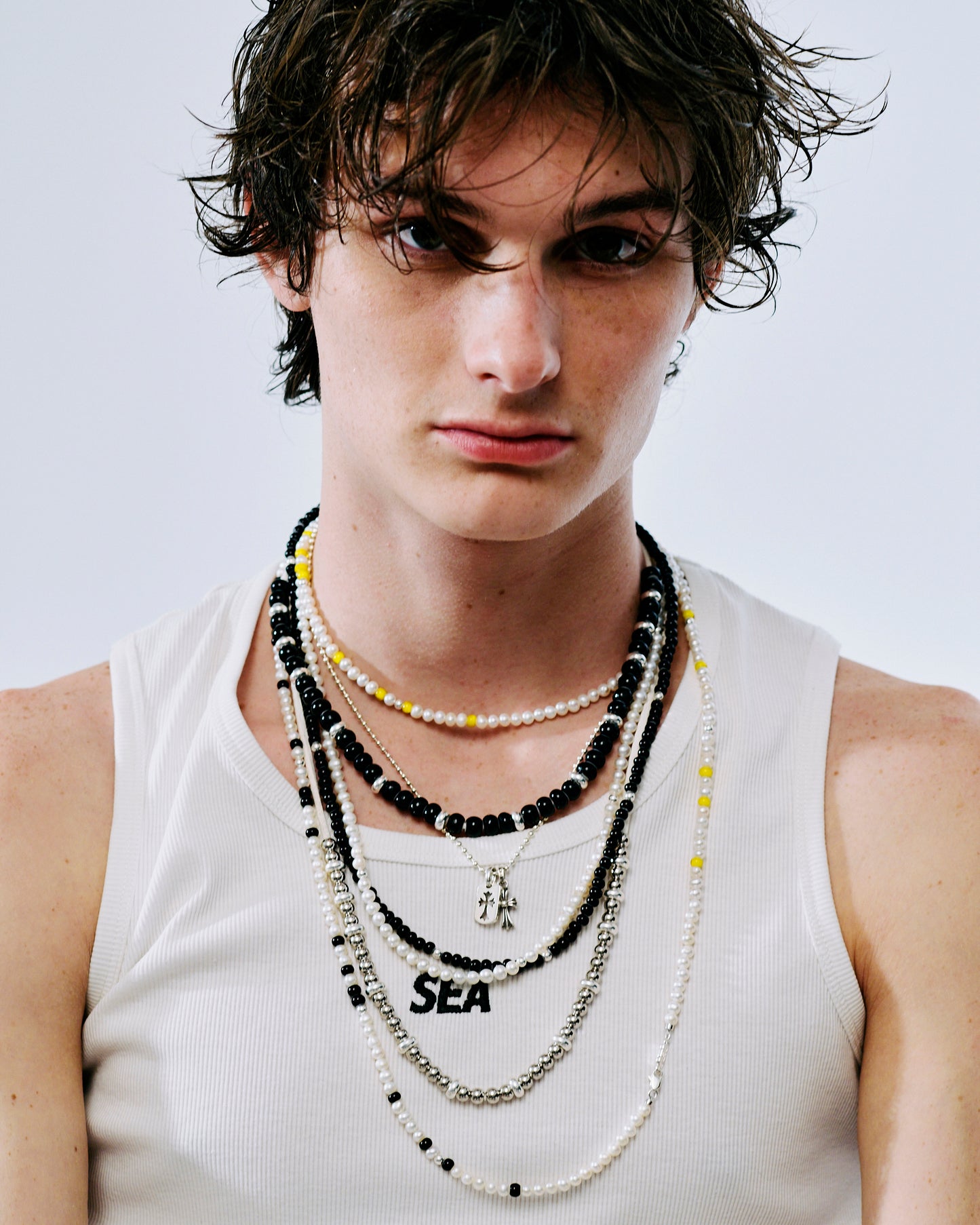 IVX JAPAN WDS Pearl & White Hearts Necklace