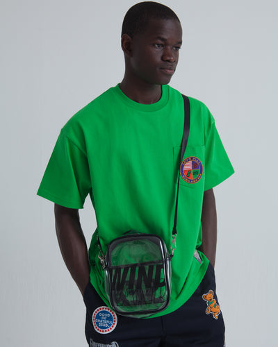 CLEAR LOGO SHOULDER BAG