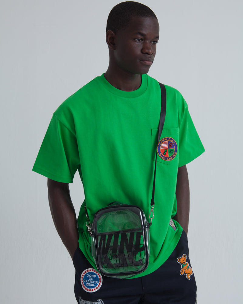 CLEAR LOGO SHOULDER BAG