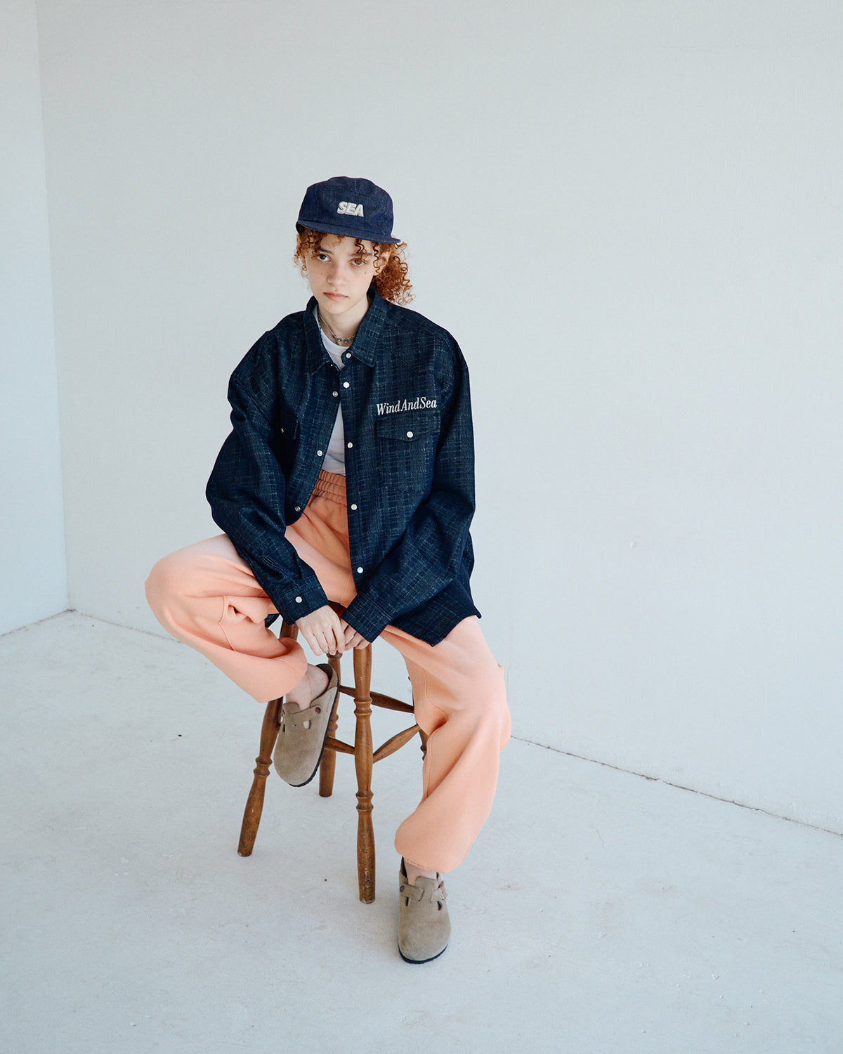 Plaid pattern denim L/S shirt – WIND AND SEA