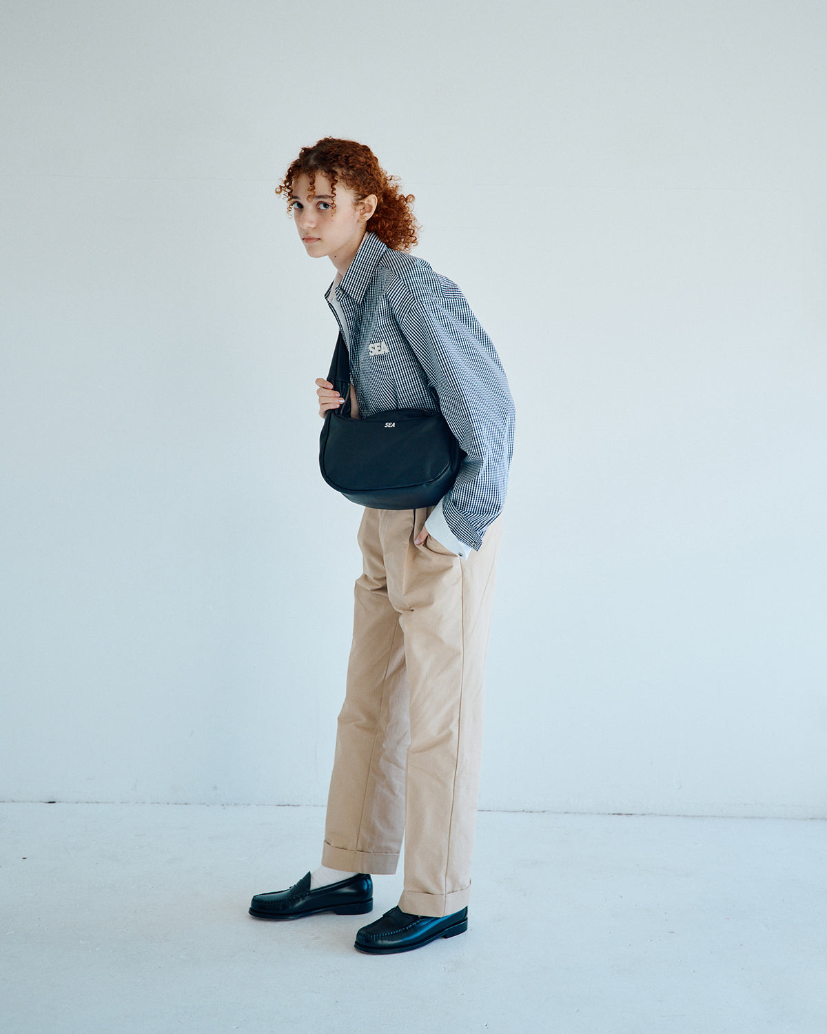 All-Day”Leather Small Shoulder Bag – WIND AND SEA