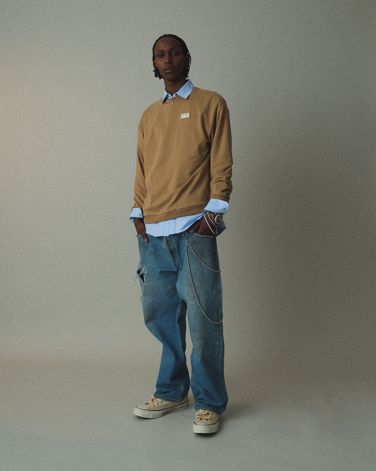 COZY SUVIN COTTON TERRY SWEAT