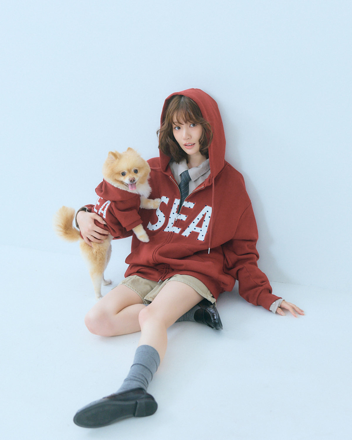 DOT SEA PATCH ZIP UP SWEAT