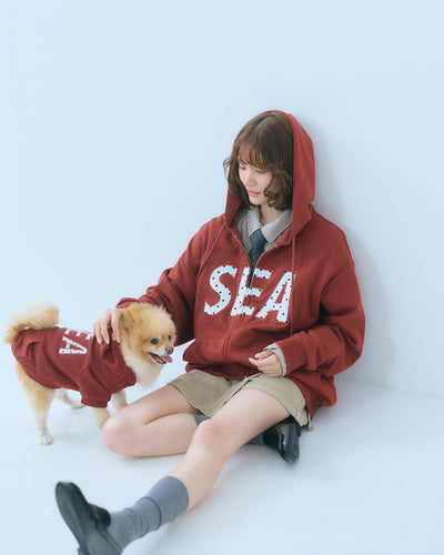 DOT SEA PATCH ZIP UP SWEAT