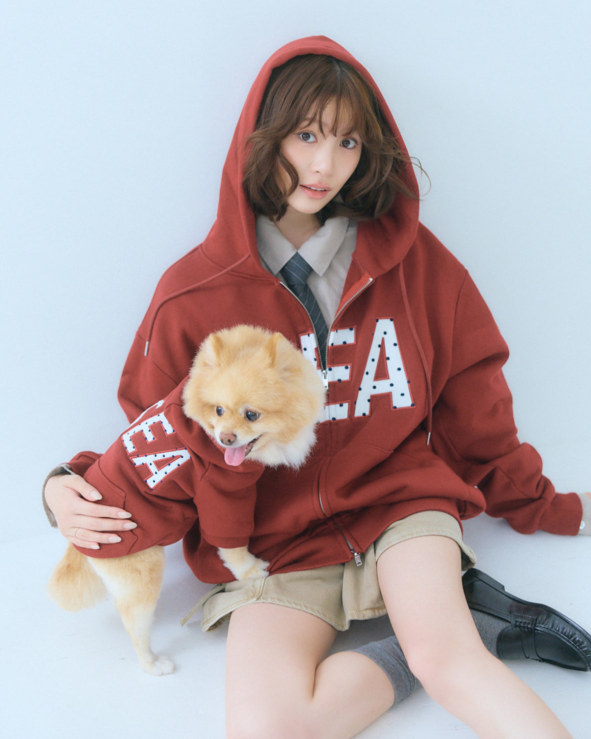 DOT SEA PATCH ZIP UP SWEAT