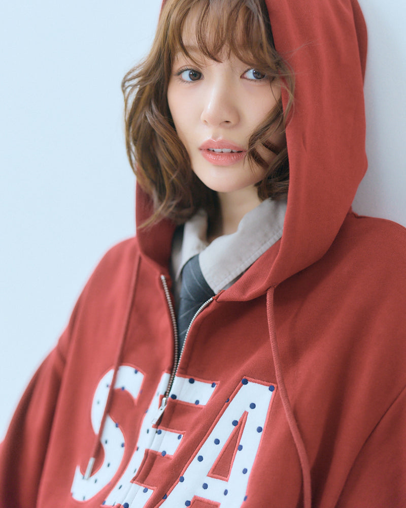 DOT SEA PATCH ZIP UP SWEAT