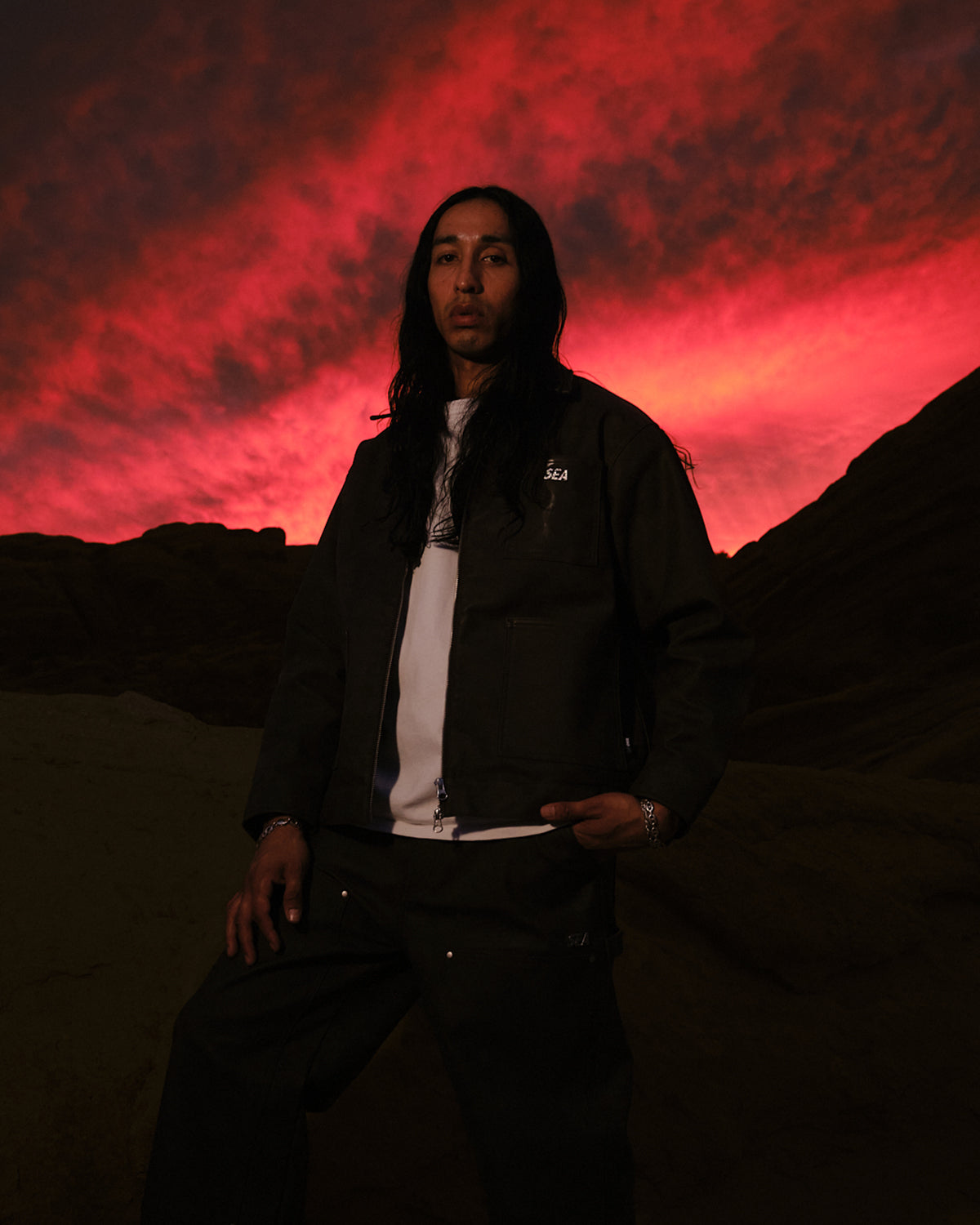 SYNTETIC LEATHER ZIP JACKET