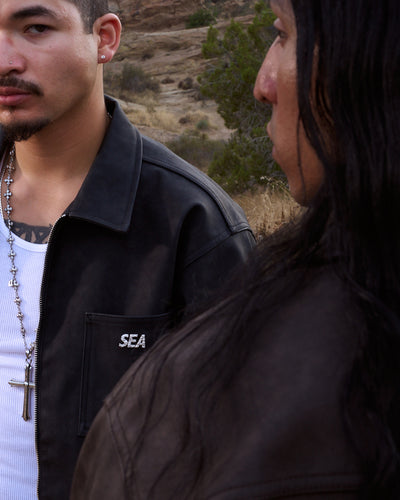 SYNTETIC LEATHER ZIP JACKET