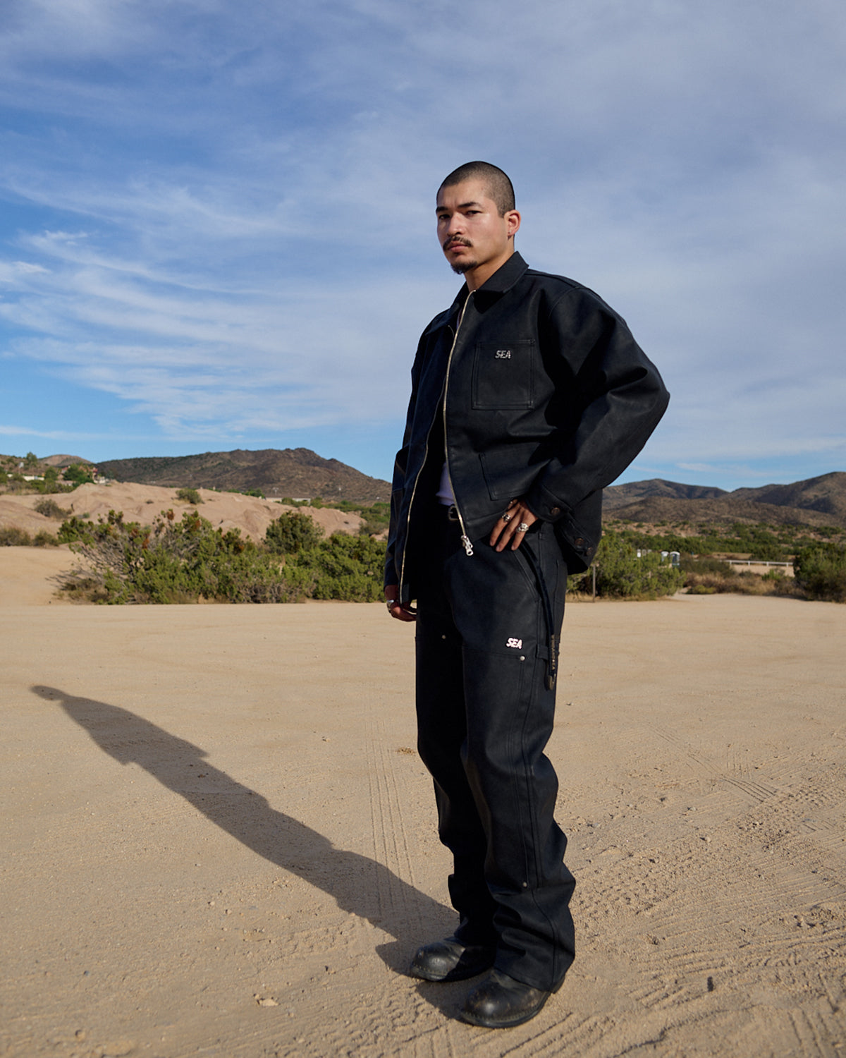SYNTETIC LEATHER ZIP JACKET