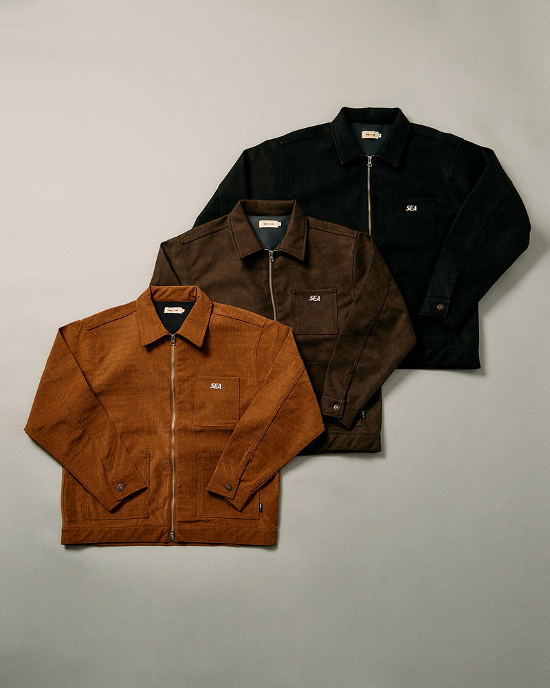 SYNTETIC LEATHER ZIP JACKET