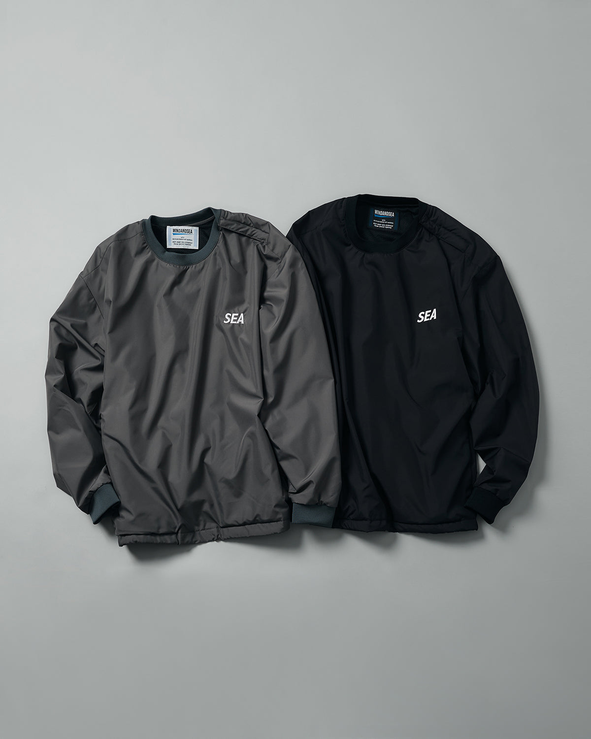 WARM UP PULLOVER SHIRT WITH FISHINGNET RECYCLE MATERIAL