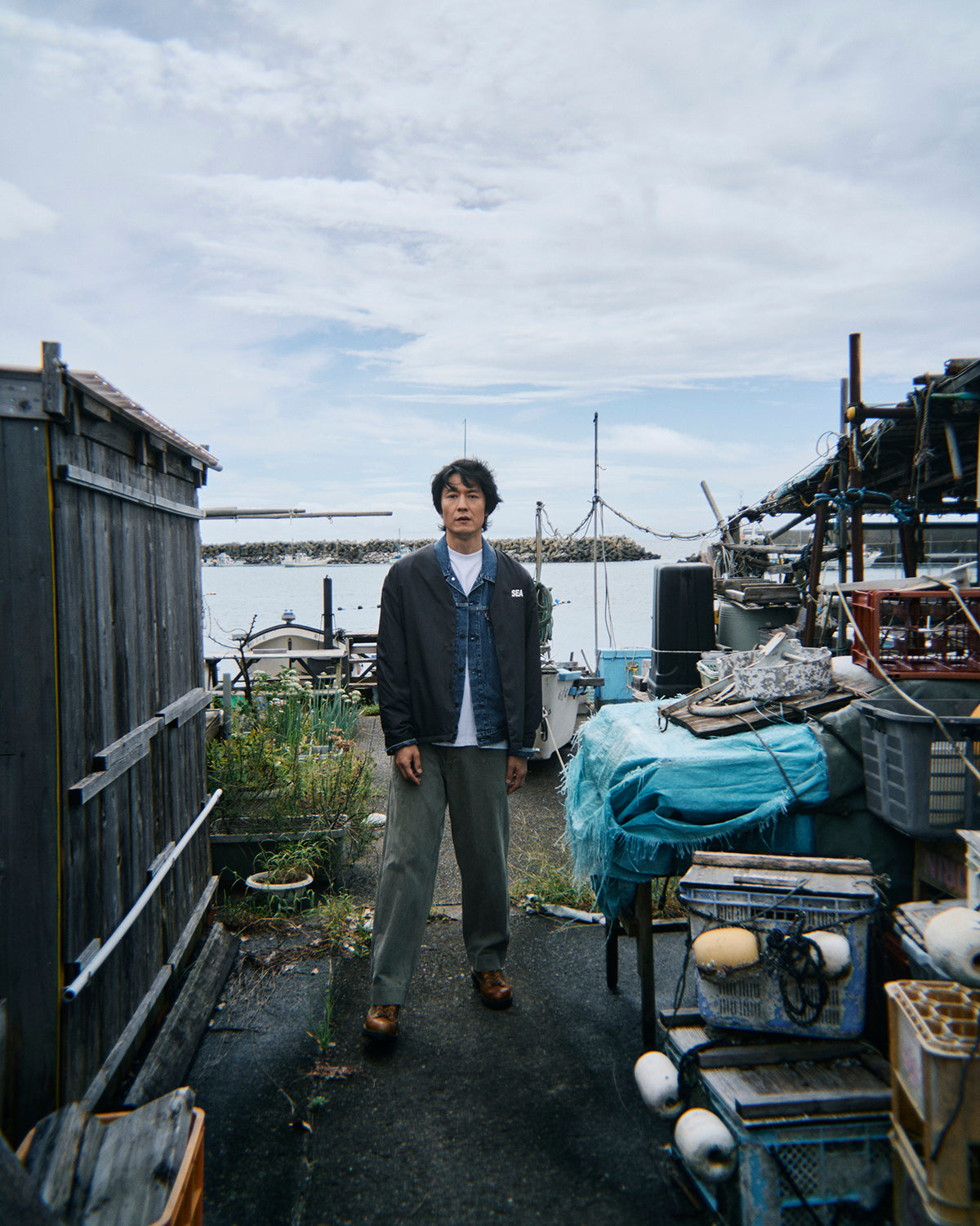 WARM UP CARDIGAN WITH FISHINGNET RECYCLE MATERIAL