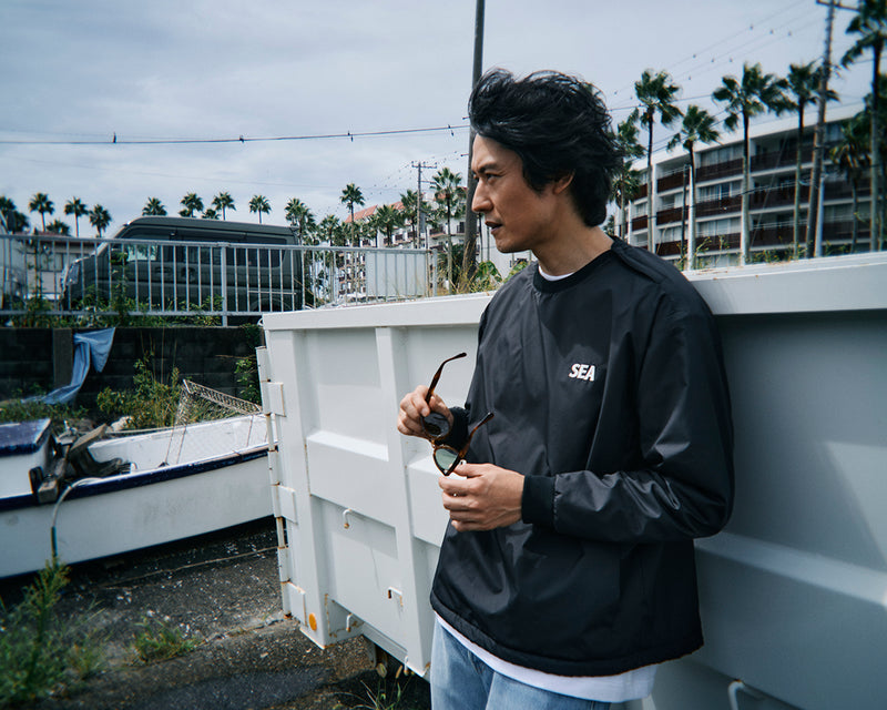 WARM UP PULLOVER SHIRT WITH FISHINGNET RECYCLE MATERIAL